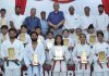 जिला कराटे एसोसिएशन और जगमोहनस इंस्टिट्यूट द्वारा राष्ट्रीय कराटे खिलाड़ी किए गए सम्मानित