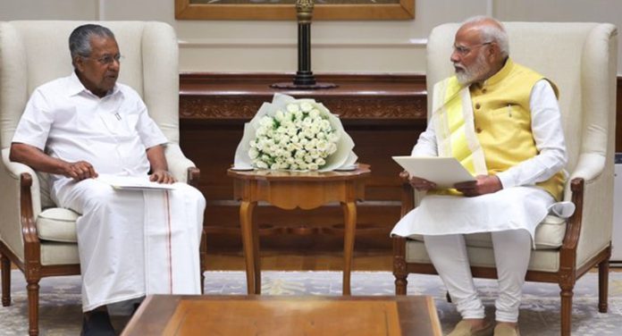 kerala cm meets pm