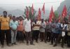 हाइडल प्रोजेक्ट में मजदूरों ने मोदी सरकार द्वारा बनाए चार लेबर कोड के विरोध में किया प्रदर्शन
