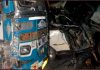 देर रात टैक्सी और ट्रक में हुई भीषण टक्कर, टैक्सी के उड़े परखच्चे