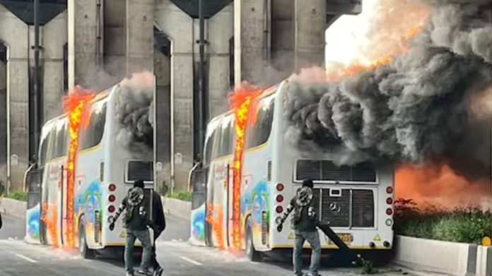 school bus fire