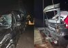 शादी से लौटते समय कार अनियंत्रित होकर ट्रक से टकराई, 5 डॉक्टरों की मौत, कार के उड़े परखच्चे