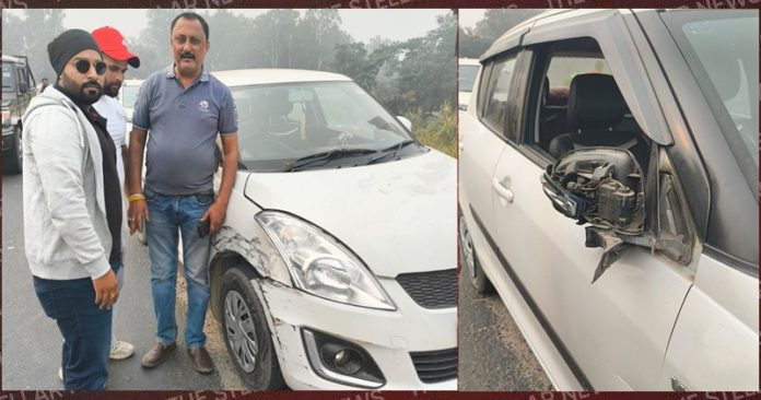 accident-lucky-thakur-car-at-bridge-hoshiarpur