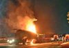 ट्रक की टक्कर से LPG टैंकर में Blast, 40 वाहनों को लगी आग, 8 लोग जिंदा जले, कई गंभीर घायल