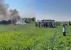 सेना का हेलीकॉप्टर Crash, दोनों पायलट सुरक्षित, खेत में गिरते लगी आग