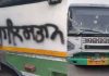 HRTC की 4 बसों पर फिर हमला, तोड़े शीशे, लिखा-खालिस्तान
