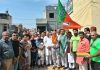 भाजपा के स्थापना दिवस पर जिला कार्यालय में ध्वजारोहण कार्यक्रम आयोजित