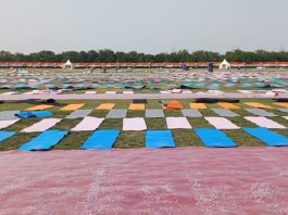 सीएम दी योगशाला: पीएपी ग्राउंड तिरंगे के रंग में रंगा