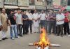 भाजपा ने फूंका मुख्यमंत्री का पुतला
