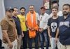 श्रीनगर से होशियारपुर लौटने पर लक्की ठाकुर का किया सम्मान