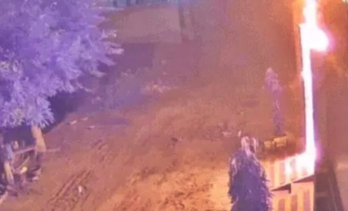 petrol bomb blast