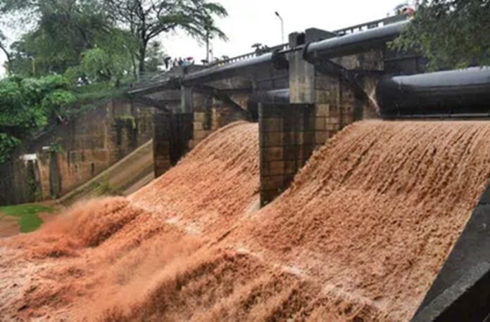 sukhna jhil flood gates open