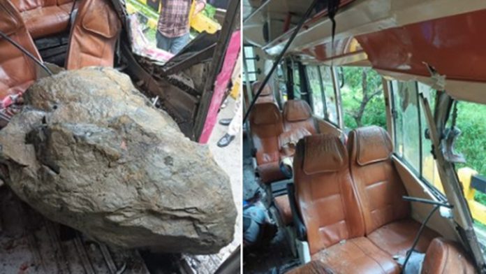 shimla bus stones