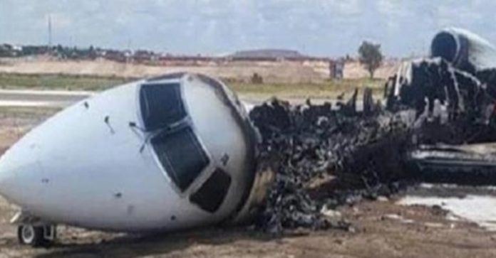 plane crash by fire