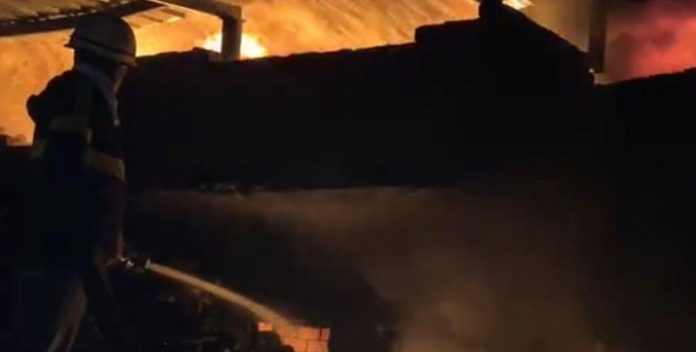 fire in factory