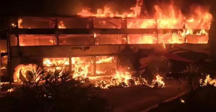 BUS FIRE ANDHARA PARDESH