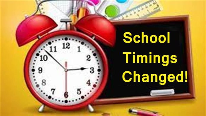 SCOOL TIMING CHANGED