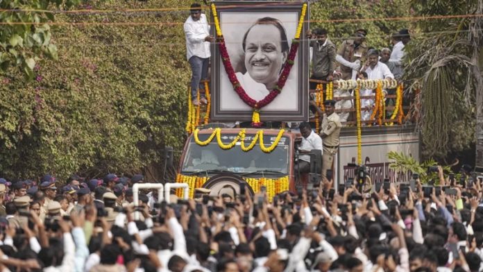ajit pawar feneral theft