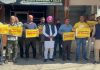 भाजपा सरकार के किसान व व्यापारी विरोधी समझौतों के खिलाफ ‘आप’ का प्रदर्शन