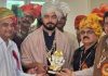 श्री दादी कोठी पहुंचने पर विधायक इशांक व सुदर्शन धीर का सम्मान
