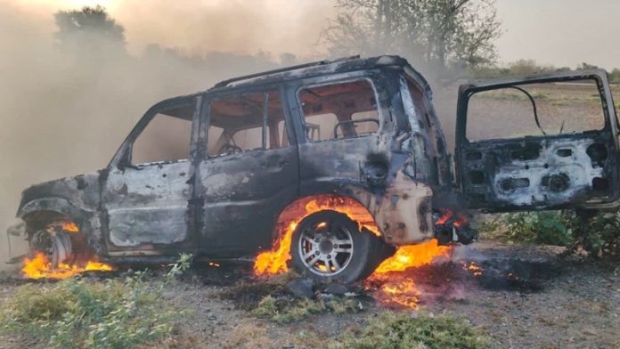 car fire ajmer