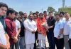 अनुराग ठाकुर का होशियारपुर आगमन पर भाजयुमो ने किया स्वागत