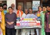 शर्मा परिवार ने श्री रघुनाथ मंदिर में चलाई जा रही डिस्पेंसरी के लिए दवाइयां की भेंट