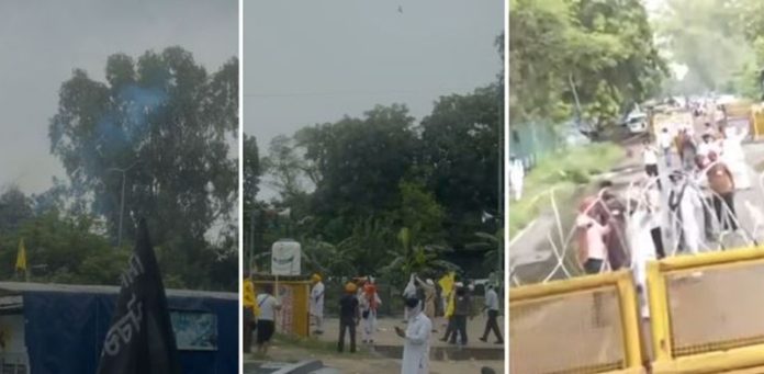 chandogarh-protest-water-cannons-tears-gas