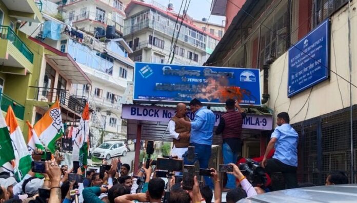 shimla-congress-protest-