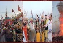 रावण दहन के साथ ही श्री राम के जयघोष से गूंजा श्री राम लीला मौदान, भरत मिलाप 21 कोे
