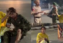 ਨਸ਼ੇ ਵਿਰੁੱਧ ਆਵਾਜ਼ ਉਠਾਉਣ ਵਾਲੇ CRPF ਜਵਾਨ ਨਾਲ ਧੱਕਾ, ਪੁਲਿਸ ਨੇ ਧਰਨੇ ਤੋਂ ਚੁੱਕਿਆ, ਪਤਨੀ ਸੜਕ ’ਤੇ ਬੈਠੀ