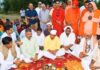 बसी गुलाम हुसैन में 2100 कुंडीय शिव-शक्ति महायज्ञ के लिए भूमि पूजन एवं ध्वज स्थापना संपन्न