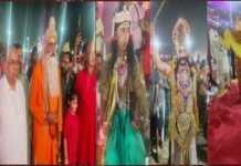 श्री राम लीला में राम-रावण सेनाओं में युद्ध का मंचन, रावण दहन आज